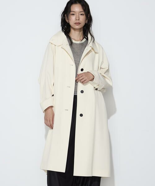 COMME CA COMFORT / コムサ・コンフォート（Lサイズ） ステンカラーコート | 〔TALLサイズ〕クラシックツイル スタンドカラーコート（02:オフ）