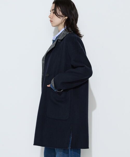 COMME CA COMFORT / コムサ・コンフォート（Lサイズ） その他アウター | 〔TALLサイズ〕ジーロンビーバーリバーシブル  Wフェイスコート | 詳細11