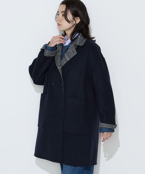COMME CA COMFORT / コムサ・コンフォート（Lサイズ） その他アウター | 〔TALLサイズ〕ジーロンビーバーリバーシブル  Wフェイスコート | 詳細14