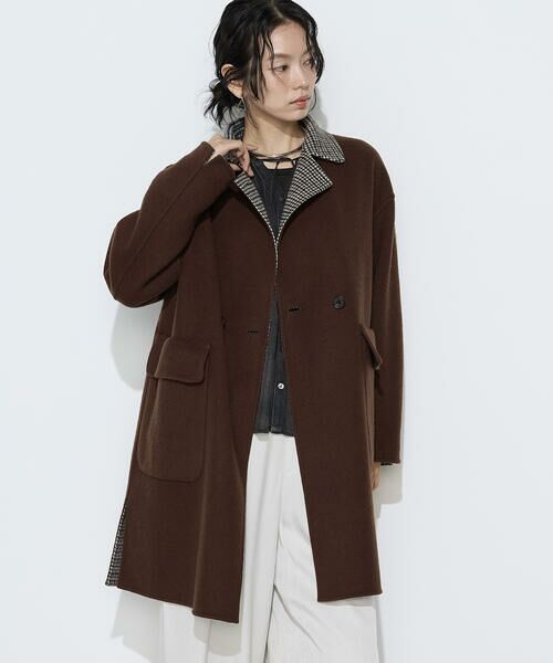 COMME CA COMFORT / コムサ・コンフォート（Lサイズ） その他アウター | 〔TALLサイズ〕ジーロンビーバーリバーシブル  Wフェイスコート | 詳細22