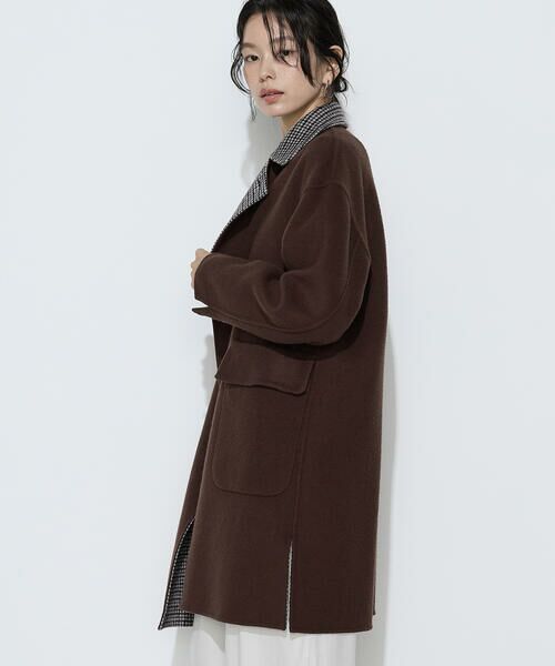 COMME CA COMFORT / コムサ・コンフォート（Lサイズ） その他アウター | 〔TALLサイズ〕ジーロンビーバーリバーシブル  Wフェイスコート | 詳細24