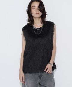 COMME CA COMFORT / コムサ・コンフォート（Lサイズ） シャツ・ブラウス | 〔TALLサイズ〕ロングフリンジジャージー ブラウス