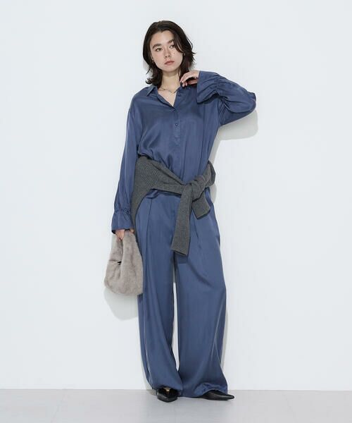 COMME CA COMFORT / コムサ・コンフォート（Lサイズ） シャツ・ブラウス | 〔TALLサイズ〕キュプラレーヨンフィブリルサテン ブラウス | 詳細21