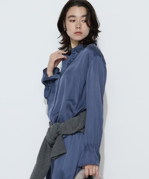 COMME CA COMFORT / コムサ・コンフォート（Lサイズ） シャツ・ブラウス | 〔TALLサイズ〕キュプラレーヨンフィブリルサテン ブラウス | 詳細24
