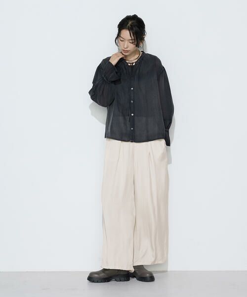 COMME CA COMFORT / コムサ・コンフォート（Lサイズ） その他パンツ | 〔TALLサイズ〕キュプラレーヨンフィブリルサテン 2WAYパンツ | 詳細2