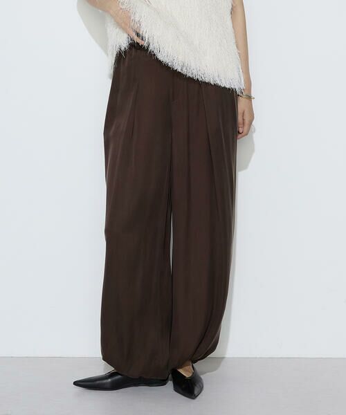 COMME CA COMFORT / コムサ・コンフォート（Lサイズ） その他パンツ | 〔TALLサイズ〕キュプラレーヨンフィブリルサテン 2WAYパンツ（14:ブラウン）