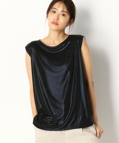 COMME CA PLATINUM / コムサ・プラチナ タンクトップ | 箔プリントジャージー タンクトップ