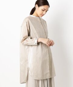 COMME CA PLATINUM / コムサ・プラチナ シャツ・ブラウス | ブリリアント シアーリネン ロングシャツ