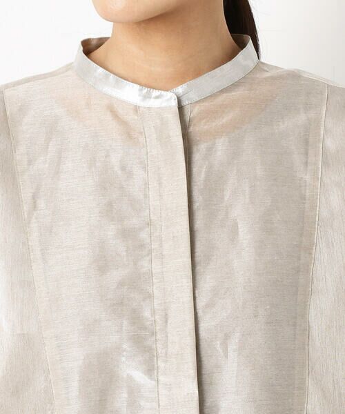 COMME CA PLATINUM / コムサ・プラチナ シャツ・ブラウス | ブリリアント シアーリネン ロングシャツ | 詳細5