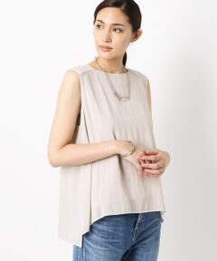 COMME CA PLATINUM / コムサ・プラチナ シャツ・ブラウス | イレギュラーヘム ノースリーブ ブラウス