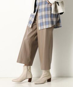 COMME CA PLATINUM / コムサ・プラチナ ショート・ハーフ・半端丈パンツ | 【ウォッシャブル】フェイクレザー キュロットパンツ