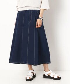 COMME CA PLATINUM / コムサ・プラチナ デニムスカート | ピケデニム マーメイドスカート