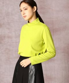 COMME CA PLATINUM / コムサ・プラチナ カットソー | ダブルフェイスジャージー スタンドカラー配色ラインプルオーバー