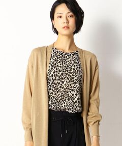 COMME CA PLATINUM / コムサ・プラチナ タンクトップ | ヒョウ柄 タンクトップ