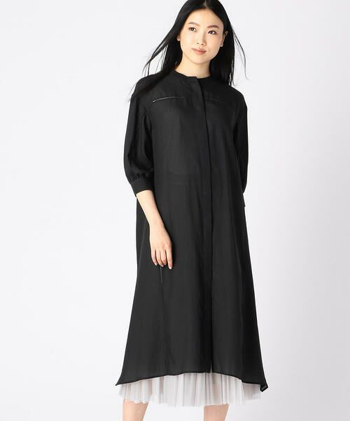 COMME CA PLATINUM / コムサ・プラチナ ドレス | シアーシャツワンピース | 詳細4
