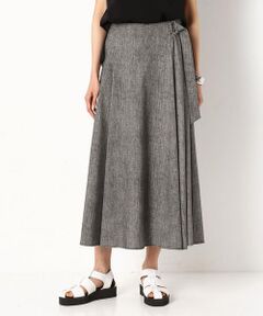 COMME CA PLATINUM / コムサ・プラチナ ロング・マキシ丈スカート | ツイル柄ハイテンションプリント スカート