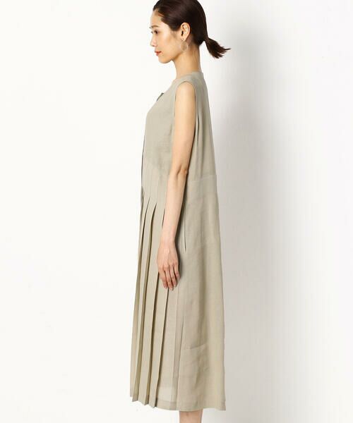 COMME CA PLATINUM / コムサ・プラチナ ドレス | 抄繊糸キュプラ平織り プリーツドレス | 詳細6