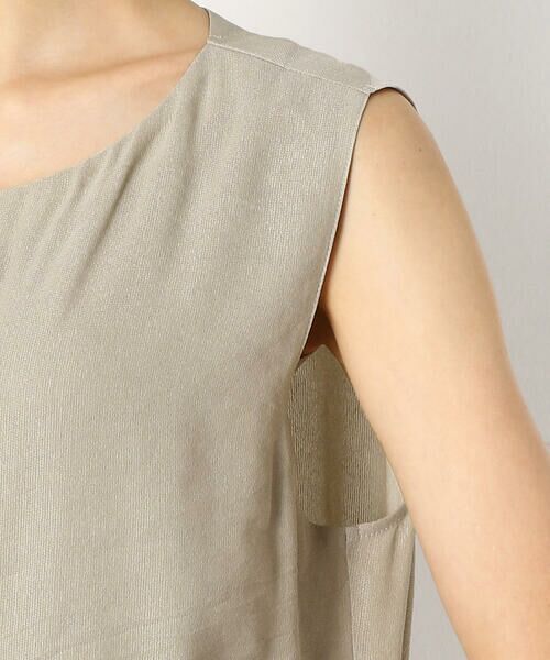 COMME CA PLATINUM / コムサ・プラチナ ドレス | 抄繊糸キュプラ平織り プリーツドレス | 詳細9
