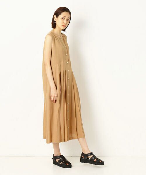 COMME CA PLATINUM / コムサ・プラチナ ドレス | 抄繊糸キュプラ平織り プリーツドレス | 詳細13