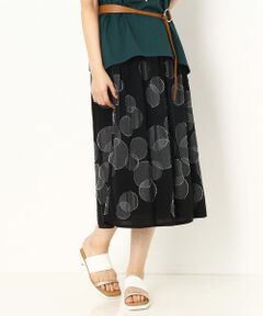 COMME CA PLATINUM / コムサ・プラチナ ロング・マキシ丈スカート | 水玉 ゴムスカート