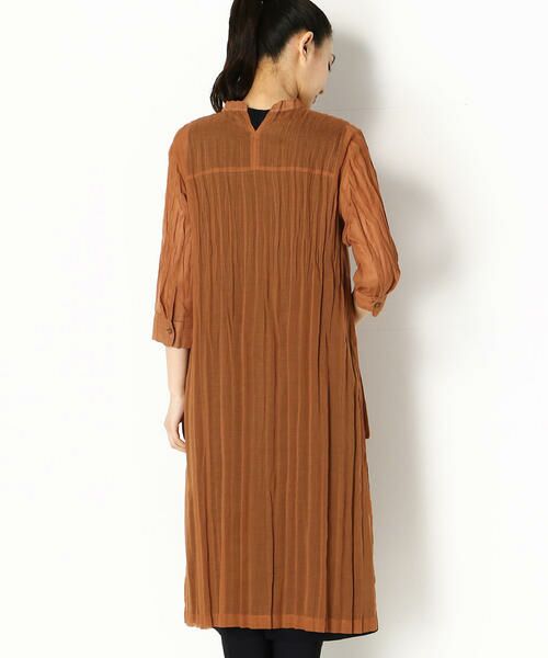 COMME CA PLATINUM / コムサ・プラチナ シャツ・ブラウス | ソフトオーガンジープリーツロングシャツ | 詳細4