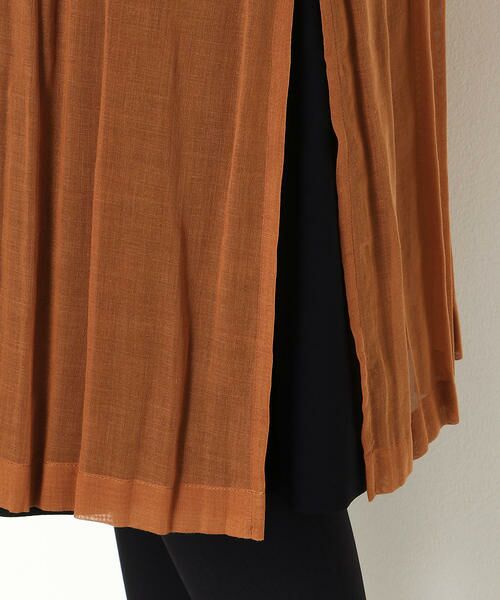 COMME CA PLATINUM / コムサ・プラチナ シャツ・ブラウス | ソフトオーガンジープリーツロングシャツ | 詳細8