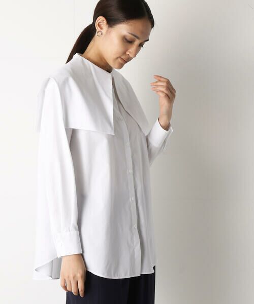 COMME CA PLATINUM / コムサ・プラチナ シャツ・ブラウス | 大きな襟のシャツ | 詳細2