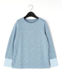 COMME CA PLATINUM / コムサ・プラチナ カットソー | 【洗える】パッチワーク柄 プルオーバー
