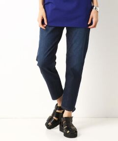 COMME CA PLATINUM / コムサ・プラチナ デニムパンツ | ジャージー調デニム ウエストリブパンツ サイドライン無し