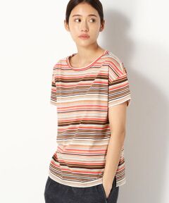 COMME CA PLATINUM / コムサ・プラチナ カットソー | 【ウォッシャブル】綿天竺 マルチボーダーカットソー