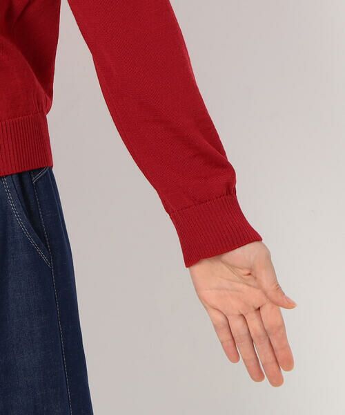 COMME CA PLATINUM / コムサ・プラチナ ニット・セーター | エキストラファインメリノウール ラメステッチ柄シャツ襟付きセーター | 詳細12