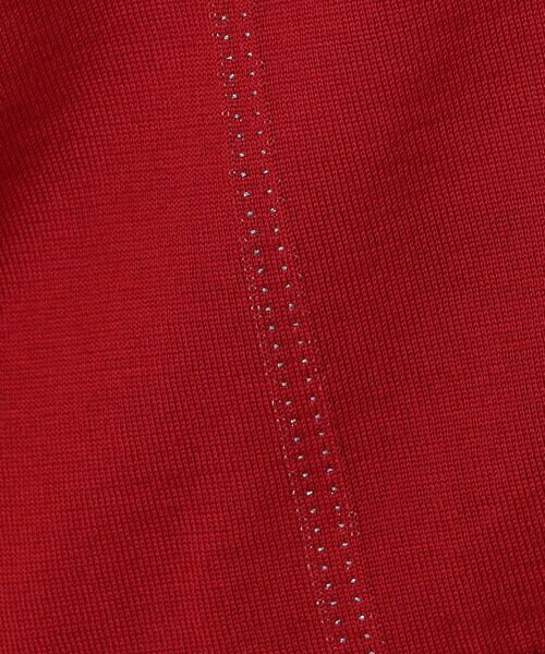 COMME CA PLATINUM / コムサ・プラチナ ニット・セーター | エキストラファインメリノウール ラメステッチ柄シャツ襟付きセーター | 詳細15