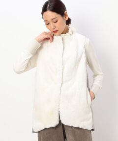 COMME CA PLATINUM / コムサ・プラチナ ベスト | マイクロフェイクファー ジレ