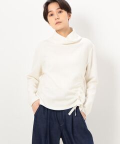 COMME CA PLATINUM / コムサ・プラチナ カットソー | 【セットアップ対応】のびのびフラノジャージー あたたか襟のドロストプルオーバー