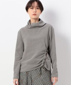 【セットアップ対応】のびのびフラノジャージー あたたか襟のドロストプルオーバー