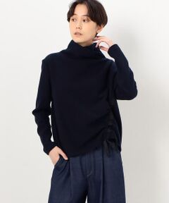 COMME CA PLATINUM / コムサ・プラチナ カットソー | 【セットアップ対応】のびのびフラノジャージー あたたか襟のドロストプルオーバー