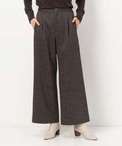 COMME CA PLATINUM / コムサ・プラチナ その他パンツ | のびのび あったか裏起毛 デニム柄ワイドパンツ