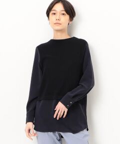 COMME CA PLATINUM / コムサ・プラチナ シャツ・ブラウス | ソアパールソフト ニットドッキングブラウス