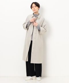 【洗える】ストレッチタフタ シャツドレス