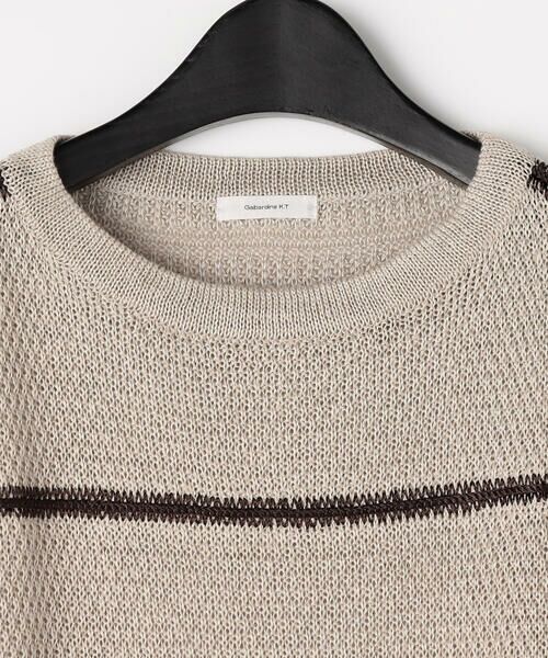 COMME CA PLATINUM / コムサ・プラチナ ニット・セーター | フレンチリネン ブランケット刺繍入りセーター | 詳細2