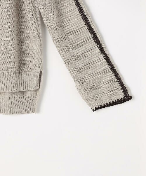 COMME CA PLATINUM / コムサ・プラチナ ニット・セーター | フレンチリネン ブランケット刺繍入りセーター | 詳細3
