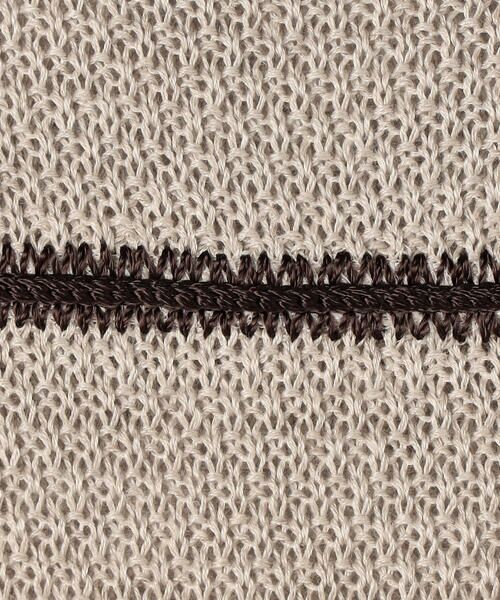 COMME CA PLATINUM / コムサ・プラチナ ニット・セーター | フレンチリネン ブランケット刺繍入りセーター | 詳細4