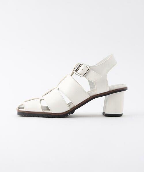COMME CA PLATINUM / コムサ・プラチナ サンダル | グルカヒールサンダル（02:オフホワイト）