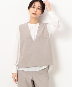 COMME CA PLATINUM / コムサ・プラチナ ベスト | ピンヘッド２ＷＡＹストレッチ ベスト