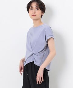 COMME CA PLATINUM / コムサ・プラチナ Tシャツ | コットン強撚ポンチ デザインタックシャツ