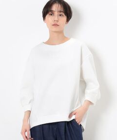 COMME CA PLATINUM / コムサ・プラチナ カットソー | 【洗える】ニューダンボールニット 立体刺繍入りプルオーバー