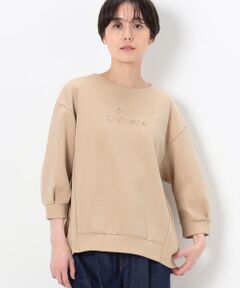 COMME CA PLATINUM / コムサ・プラチナ カットソー | 【洗える】ニューダンボールニット 立体刺繍入りプルオーバー