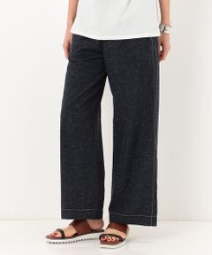 COMME CA PLATINUM / コムサ・プラチナ その他パンツ | 【洗える】デニム調合繊 ワイドパンツ