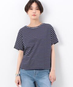 【前後２ＷＡＹ】コットンポンチボーダー ベーシックＴシャツ