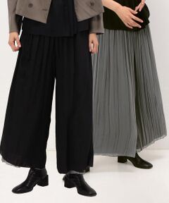 COMME CA PLATINUM / コムサ・プラチナ その他パンツ | 【セットアップ対応／リバーシブル】シフォン×スプリットジョーゼット シフォンパンツ